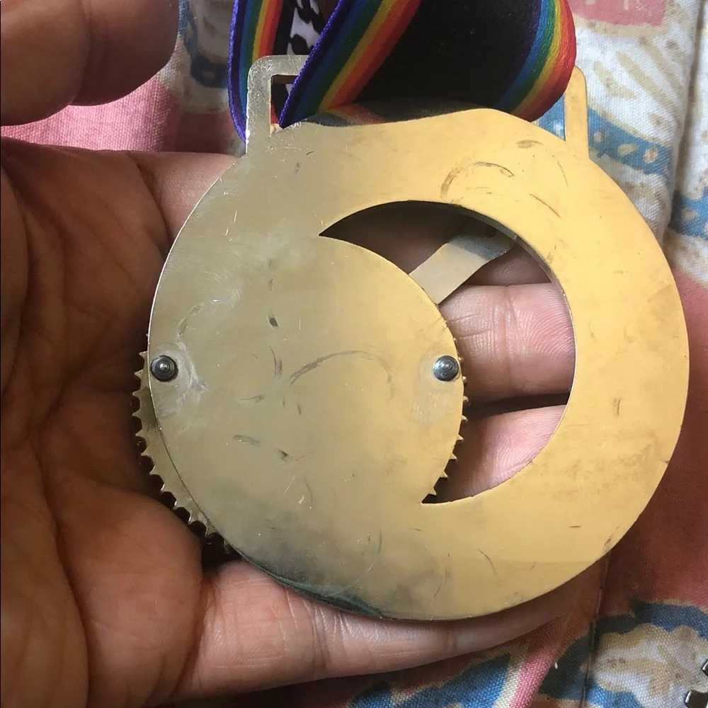 Waco Wild West Bike Ride Rainbow Medal Ribbon